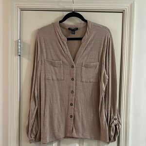 Carolyn Taylor Textured Beige Top